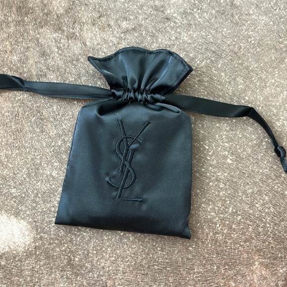 Yves Saint Laurent YSL Black Velvet Compact Cummerbund Travel Mirror & Pouch Rar - Picture 2 of 9